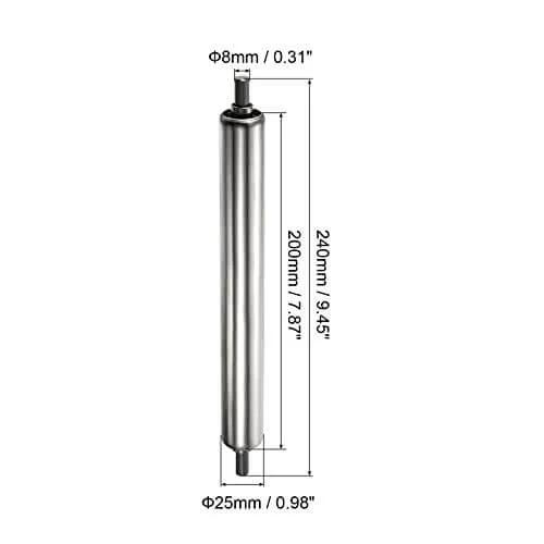 Gravity Conveyor Roller 1" Diameter 8" inch Long Stainless Steel
