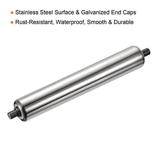 Gravity Conveyor Roller 1.5" Diameter x 10" Length - Stainless Steel