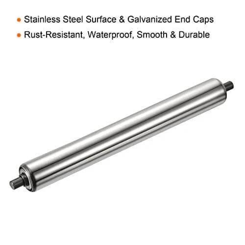 Gravity Conveyor Roller 1.5" Diameter x 16" Length - Stainless Steel