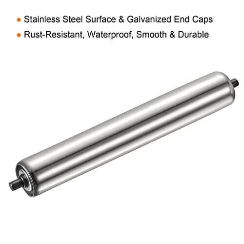 Gravity Conveyor Roller - 2" Diameter x 16" Length - Stainless Steel