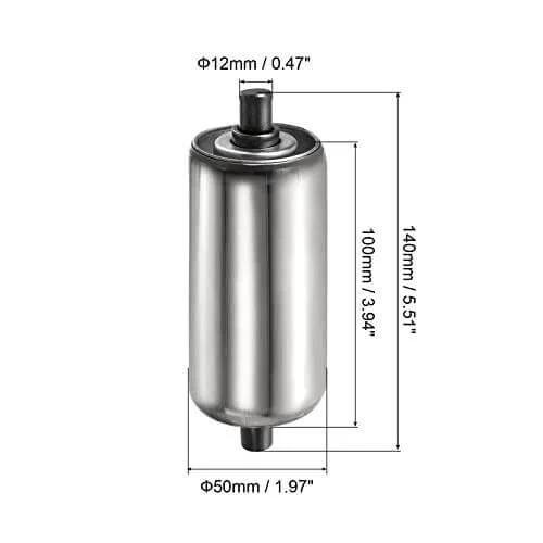 Gravity Conveyor Roller - 2" Diameter x 4" Length - Stainless Steel