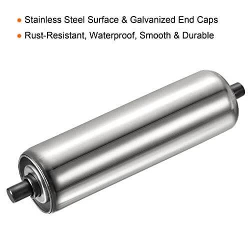 Gravity Conveyor Roller - 2" Diameter x 8" Length - Stainless Steel