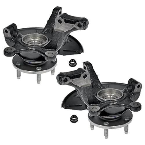 KN798406PR Front Steering Knuckles & Wheel Bearing Hub Assembly 5 Lugs Pair 2 Driver and Passenger Side Replacement for 2005-2012 Ford Escape 2005-2011 Mercury Mariner 2005 Mazda Tribute FWD