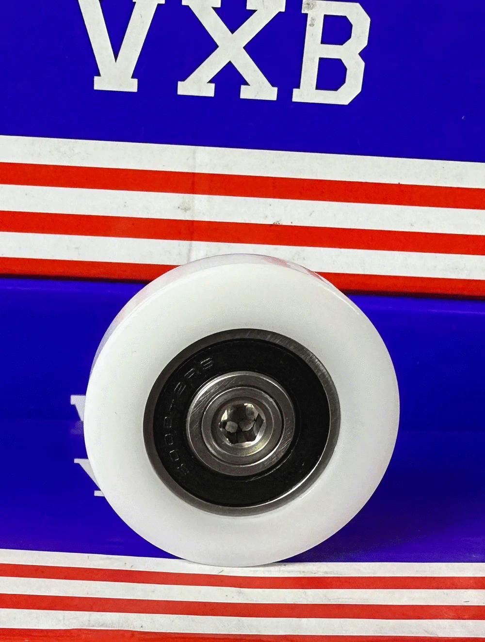 POM15x50x15-2RS C2 L12 M10 White Plastic Bearing 15x50x15 Sealed Bearing with White Tire and Threaded Stud