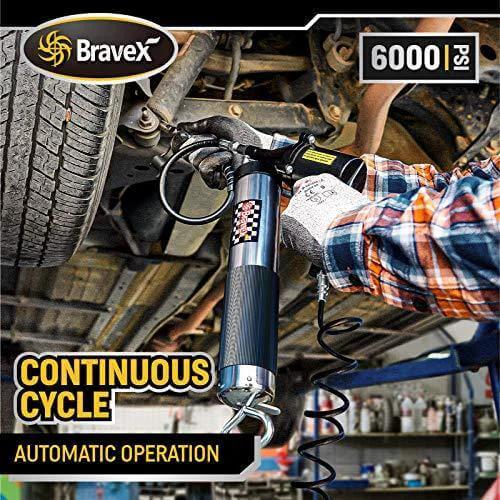 Pneumatic Grease Gun Air Operated Fully Automatic - 14.5 Oz Continuous Cycle