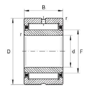 TAFI8511536 Needle Roller Bearing 85x115x36mm - Machined Type