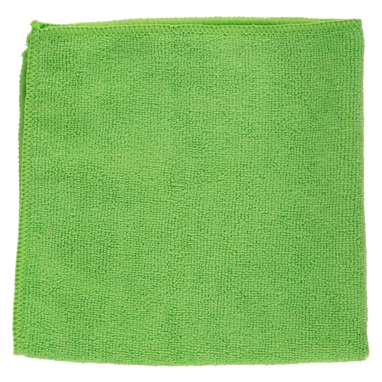 Green Microfiber Go-To All-Purpose Cloths 16 By 16 Inches 12 Pack Premium Microfiber Collection With Intra-Weave Two Point Zero