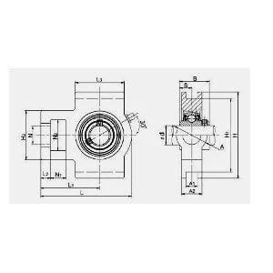 UCT203 17mm Bore Mounted Bearing Take-Up Unit