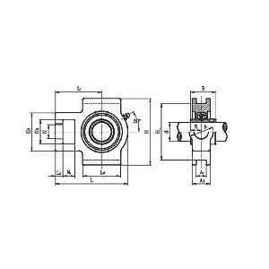 UCT211-34 MOUNTED BEARING 2-1/8" Bore Mounted Bearing Take-Up Unit