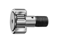 Side view of CF10B Metric Cam Follower Single - Caged High Carbon Steel, Cylindrical Outer Ring, Shielded Hex Head Stud M10x1.25, 22mm dia