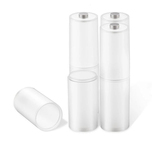 4 Pack AAA to AA Battery Adapter Case with Metal Contacts for Emergency Use