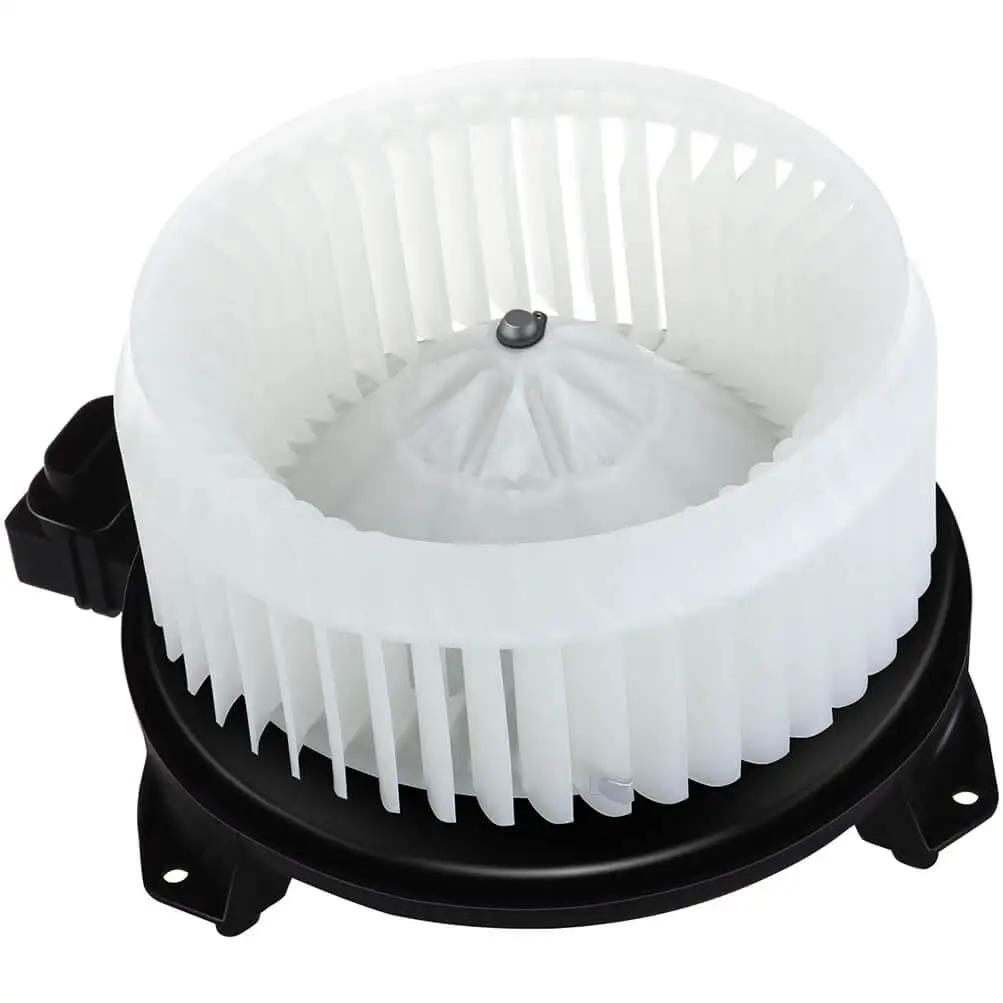 Front view of AC Blower Motor 700203 Compatible With Acura MDX TL RDX TLX TSX 2007 2017 And Honda Accord showing white fan blades.