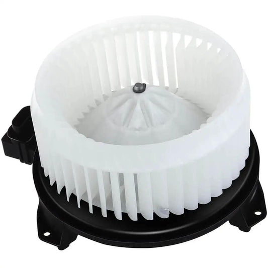 Front view of AC Blower Motor 700203 Compatible With Acura MDX TL RDX TLX TSX 2007 2017 And Honda Accord showing white fan blades.