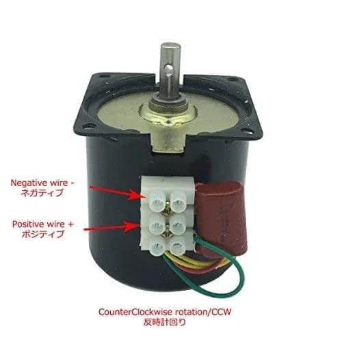 60ktyz 5rpm Ac Motor Low Noise Gearbox Electric Motor Barbecue High Torque Low Speed 110V Synchronous AC Reduction Motor with wiring details