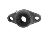 Front view of 1-1/4 inch Accu-Loc 2-Bolt Flange Bearing Unit - 1.25in (31.75mm) Wide Pillow Block Mount, Sealed Ball Insert with Set Screw