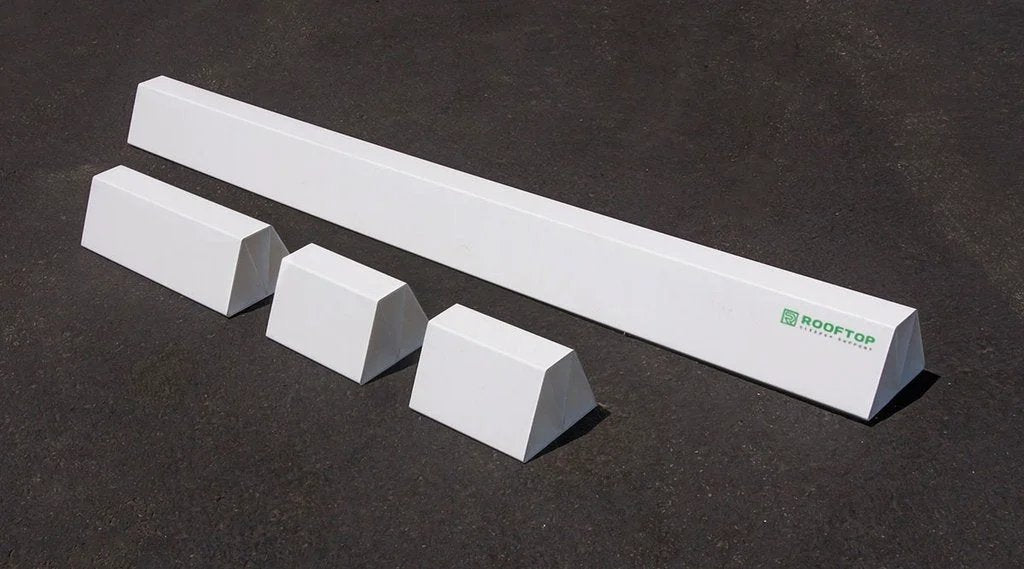 Adjustable 36 Inch PVC Rooftop Pipe Support That Can Be Cut To Desired Length For Roof Conduit Gas Lines Condensate Piping And HVAC Units, showing various sizes.
