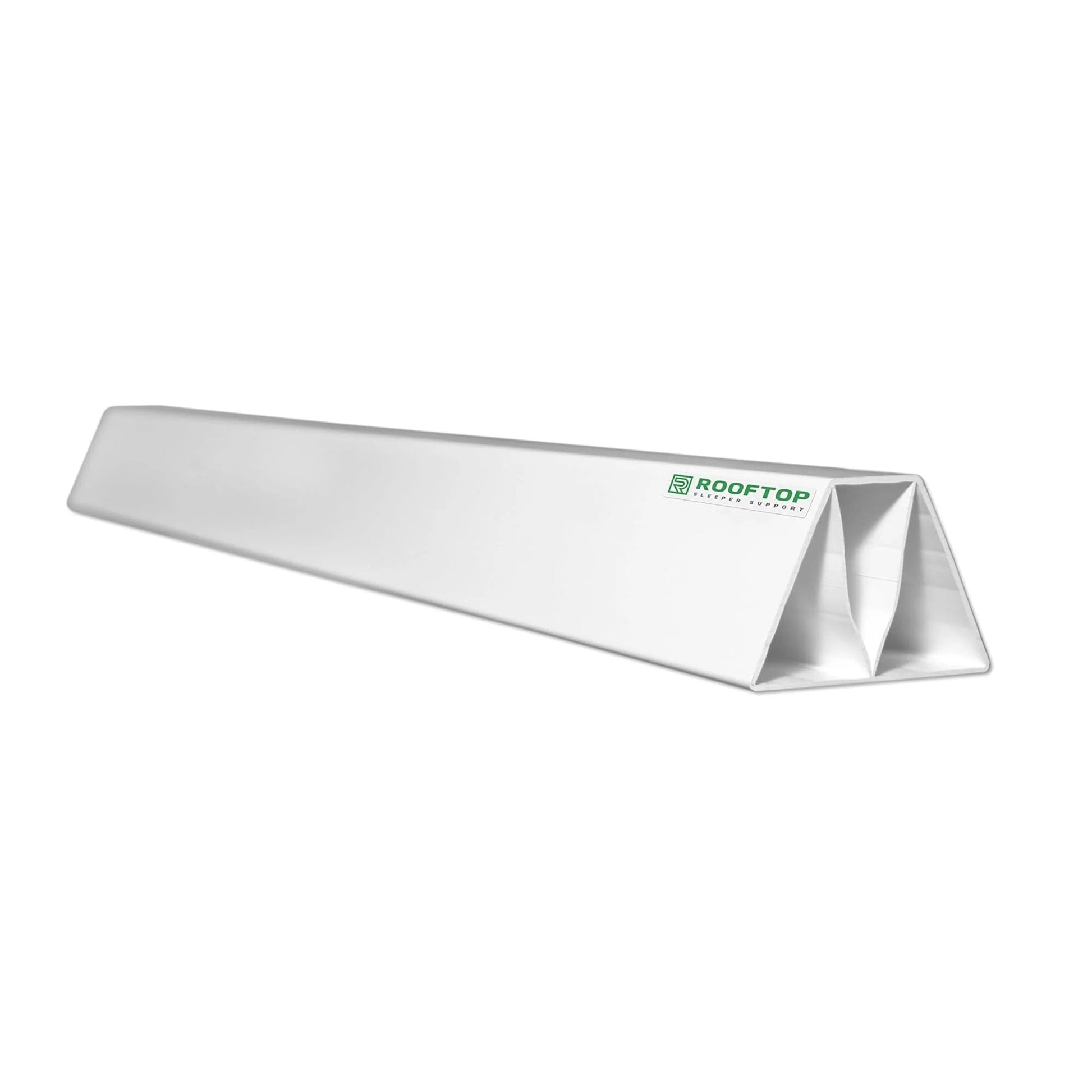 Adjustable 36 Inch PVC Rooftop Pipe Support That Can Be Cut To Desired Length For Roof Conduit Gas Lines Condensate Piping And HVAC Units durable white stand side view showing its design.