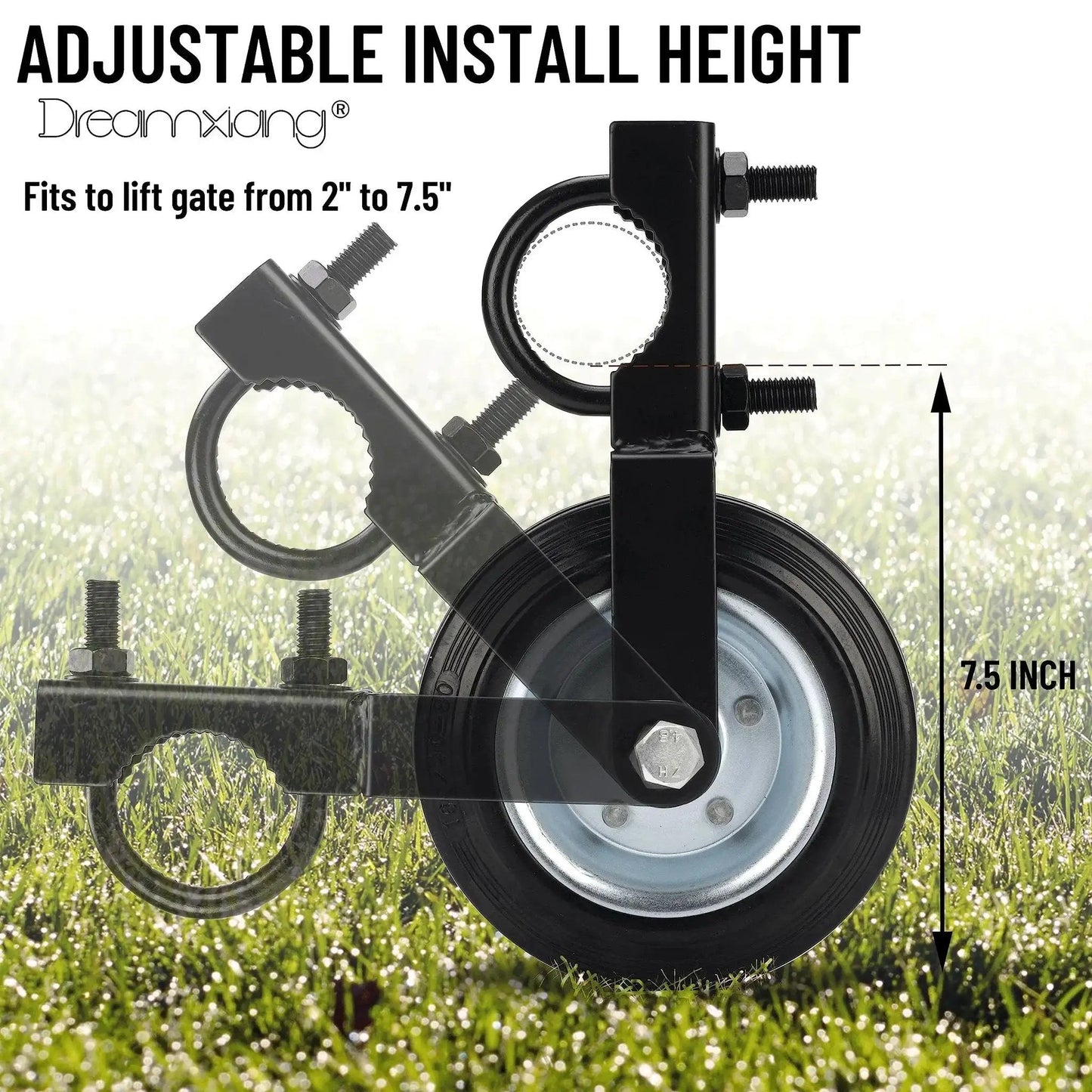 Heavy Duty 6 Inch Farm Gate Wheel Black Solid Rubber Wheel With Steel Core For Outdoor Gates Load Bearing High Durability