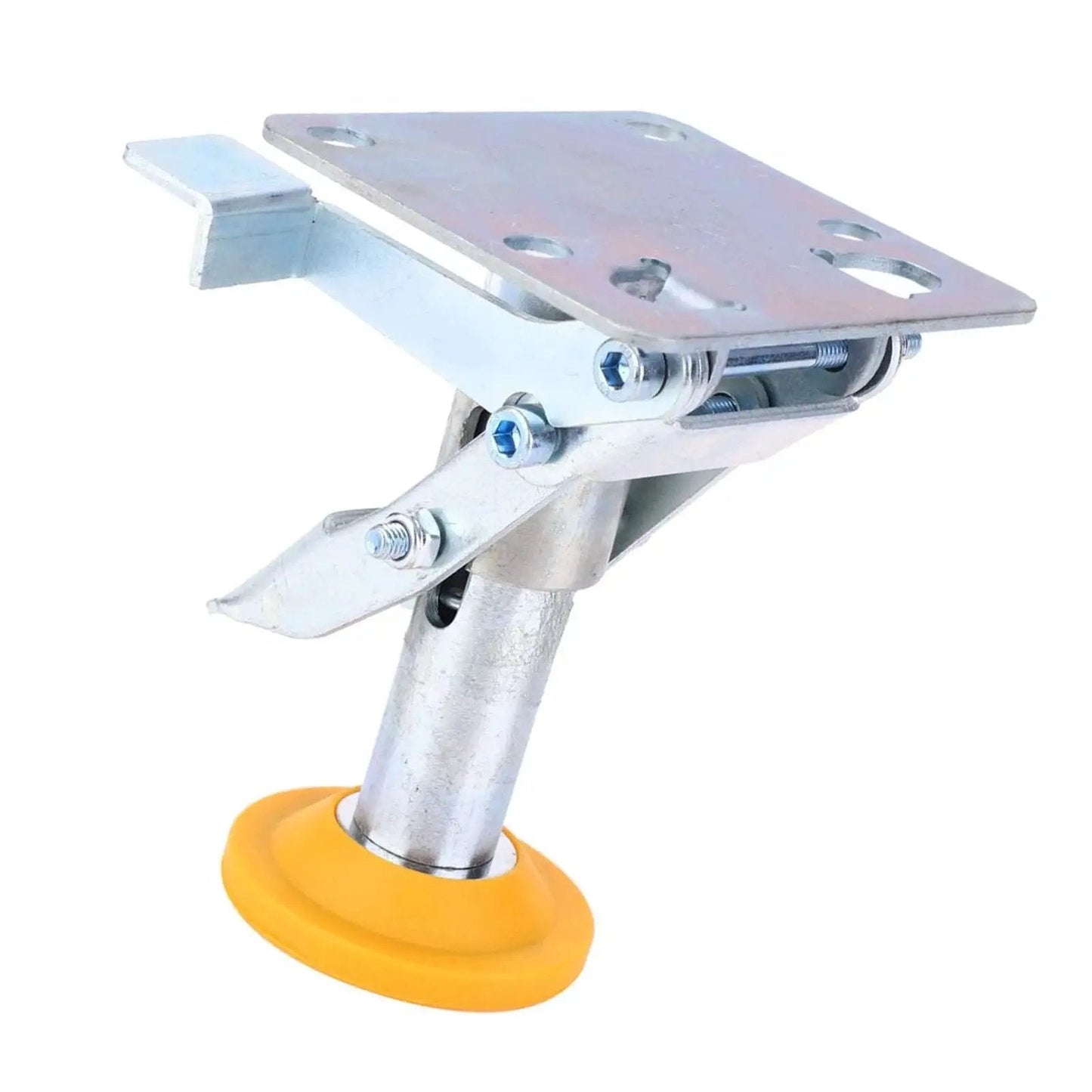 Adjustable Height Floor Lock For Trolleys And Carts, Heavy Duty Brake Lock Made From Manganese Steel, 100 Kg Load Capacity With TPU Pad