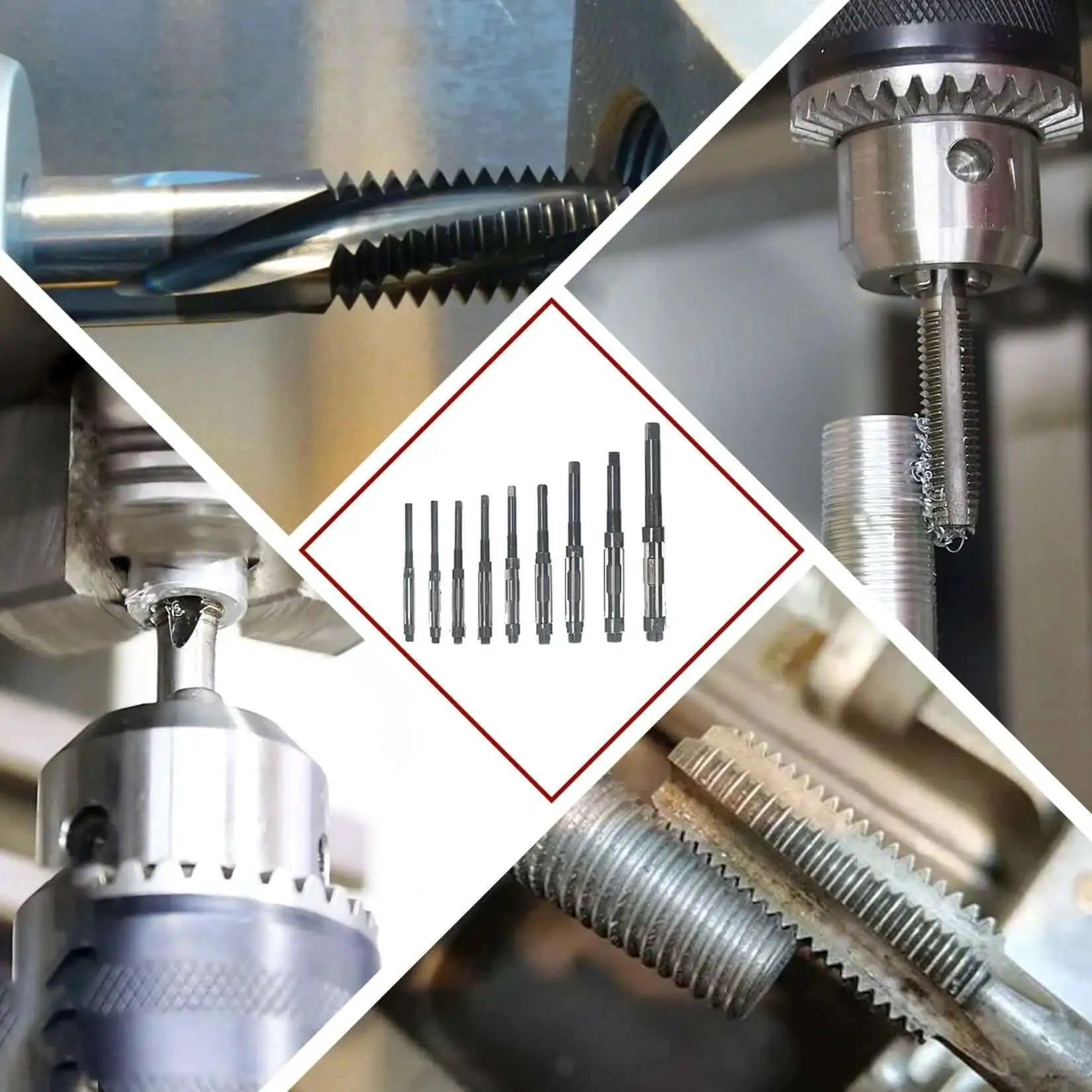 Adjustable Hand Reamer Set, 9 Piece High Speed Steel Reamers Ranging From 15/32 Inch To 1-3/16 Inch, Straight Flute, A Handy Pro Grade Kit For Drilling Machines And Other Gear Findmall