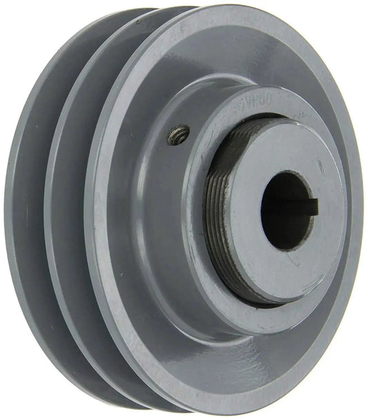 Adjustable Light Duty Sheave For 2VP56 V Belt, 1 And 3 Eighths Inch Bore, durable aluminum pulley for reliable power transmission.