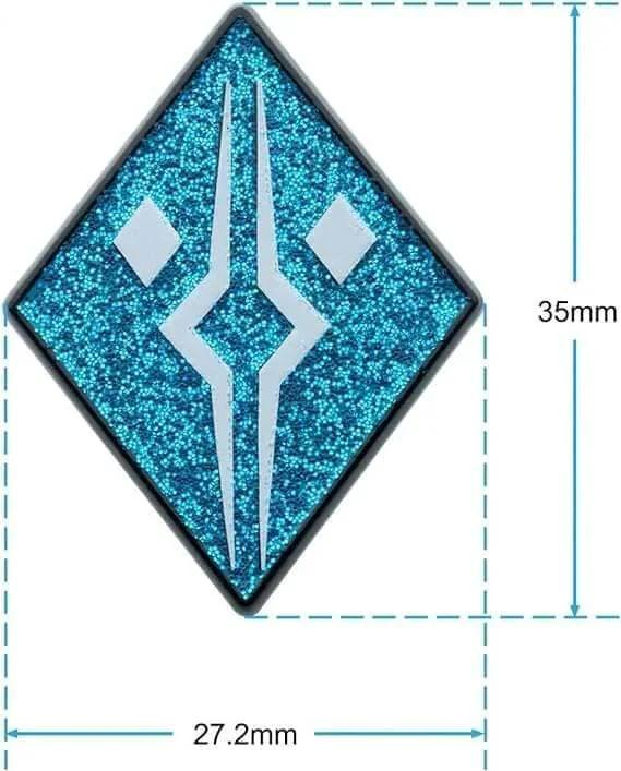 Star Wars Ahsoka Logo Enamel Glitter Pin Official Collectible Metal Pin With Durable Enamel Inlay, 35mm by 27.2mm size