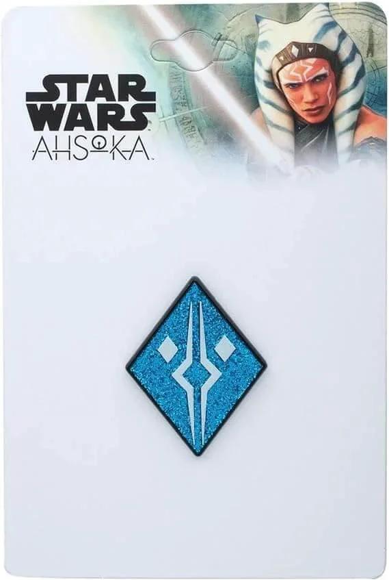 Star Wars Ahsoka Logo Enamel Glitter Pin Official Collectible Metal Pin With Durable Enamel Inlay May The Force Be With You Design