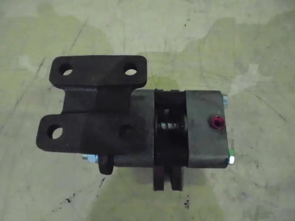 Top view of Air Actuated Disc Caliper Brake with T bracket mount for industrial machinery, 1200 inch-pound torque, and 16-inch disc.