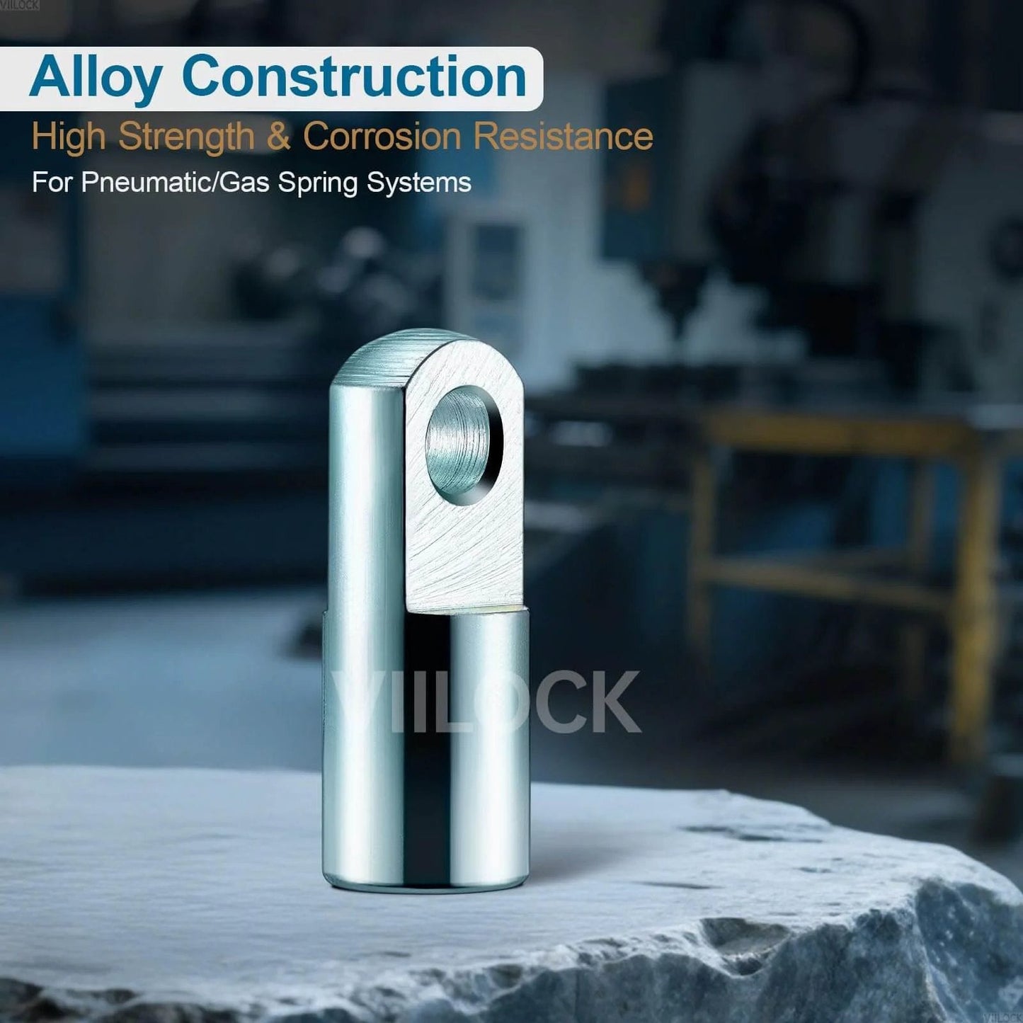2pcs Air Cylinder Rod Clevis End, M8x1.25 Female Thread I Type Connector Air Cylinder Accessories I-20 alloy construction