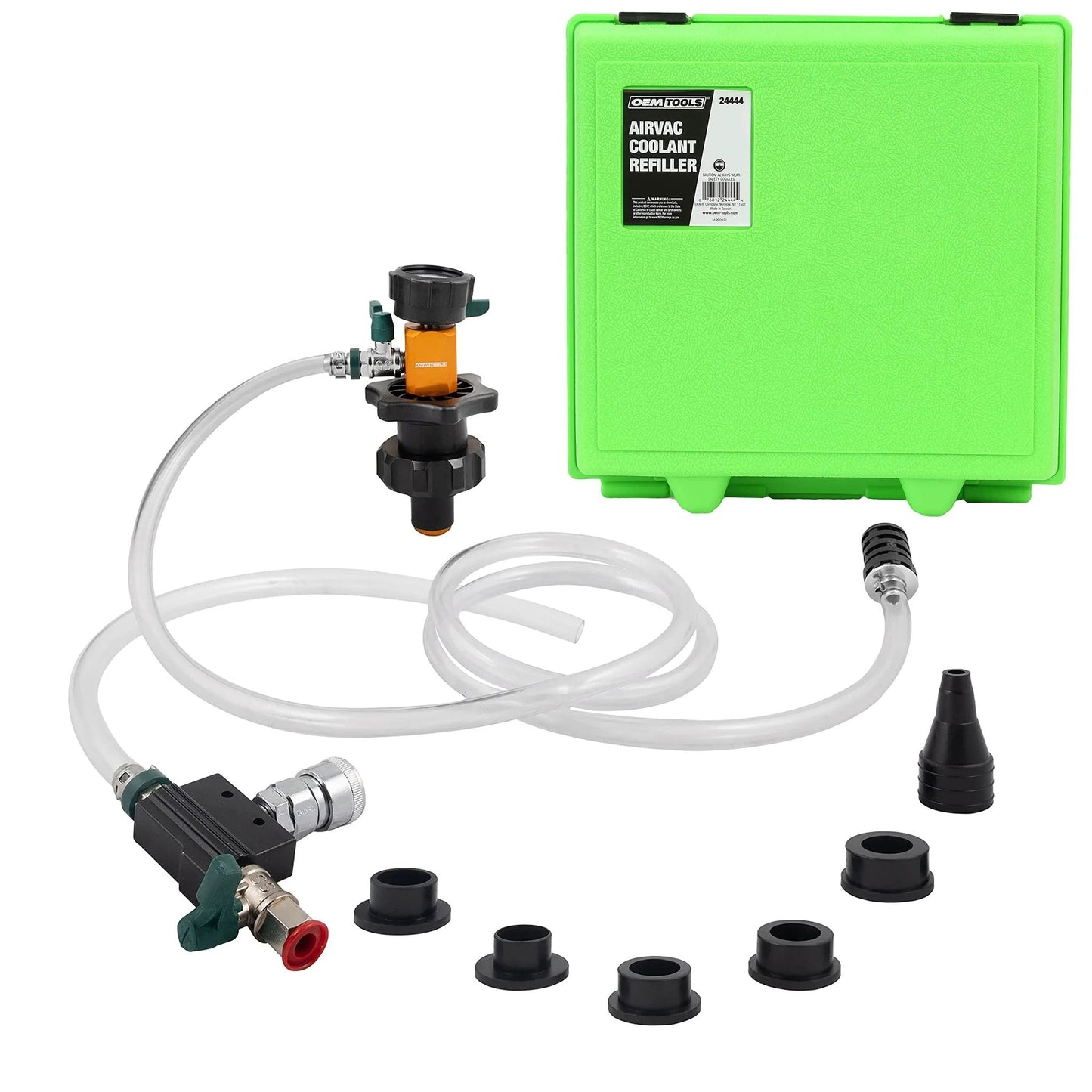 Air Evac Cooling System Refiller Kit for Quick Refill And Air Removal No Fuss, With Universal Adapters vacuum leak testing accessories.