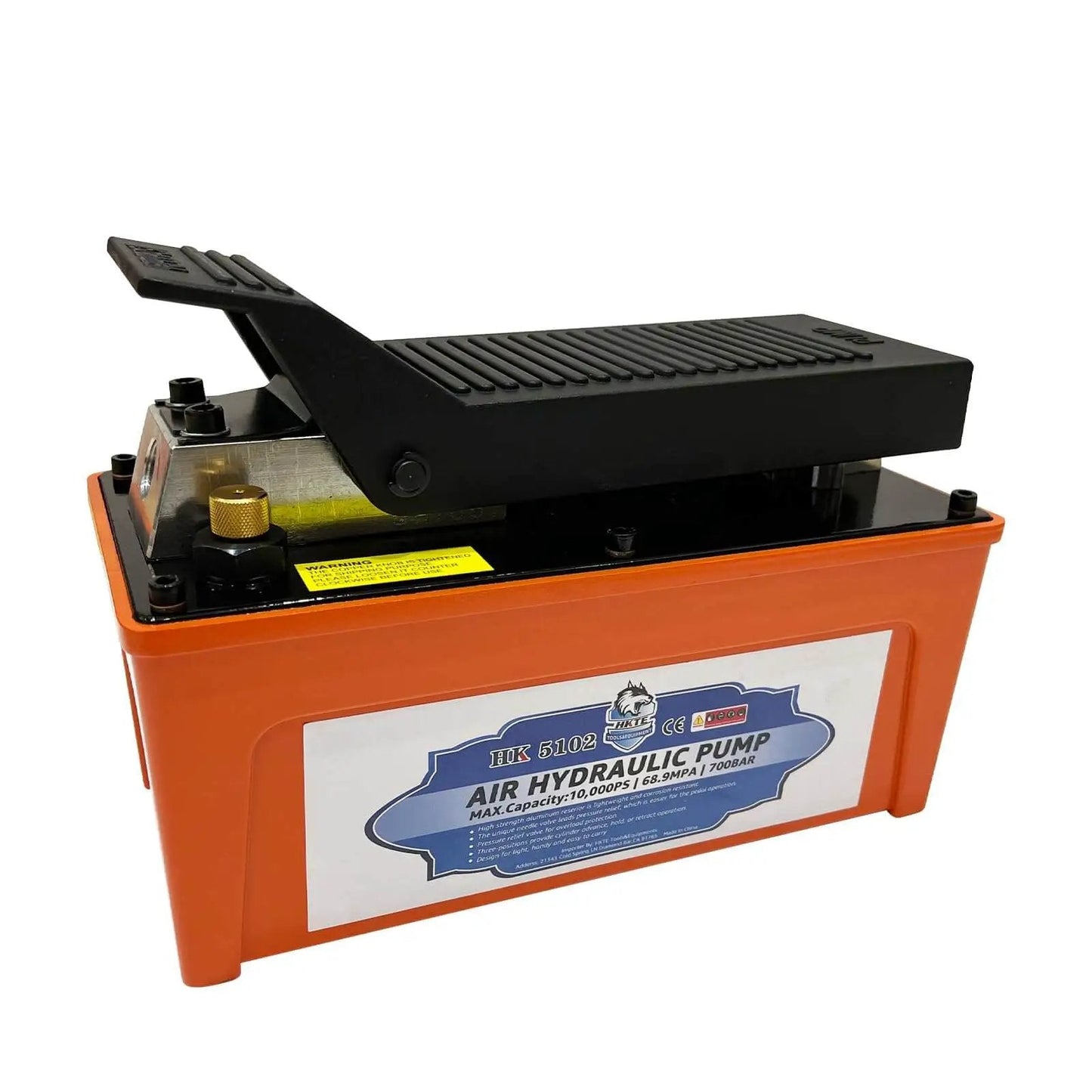 Pro Grade Air Hydraulic Pump With Foot Operated Control For 10,000 PSI Heavy Duty Lifting In Machinery And Auto Repair Half Gallon Reservoir Delivers Real Power For Automotive And Industrial Jobs