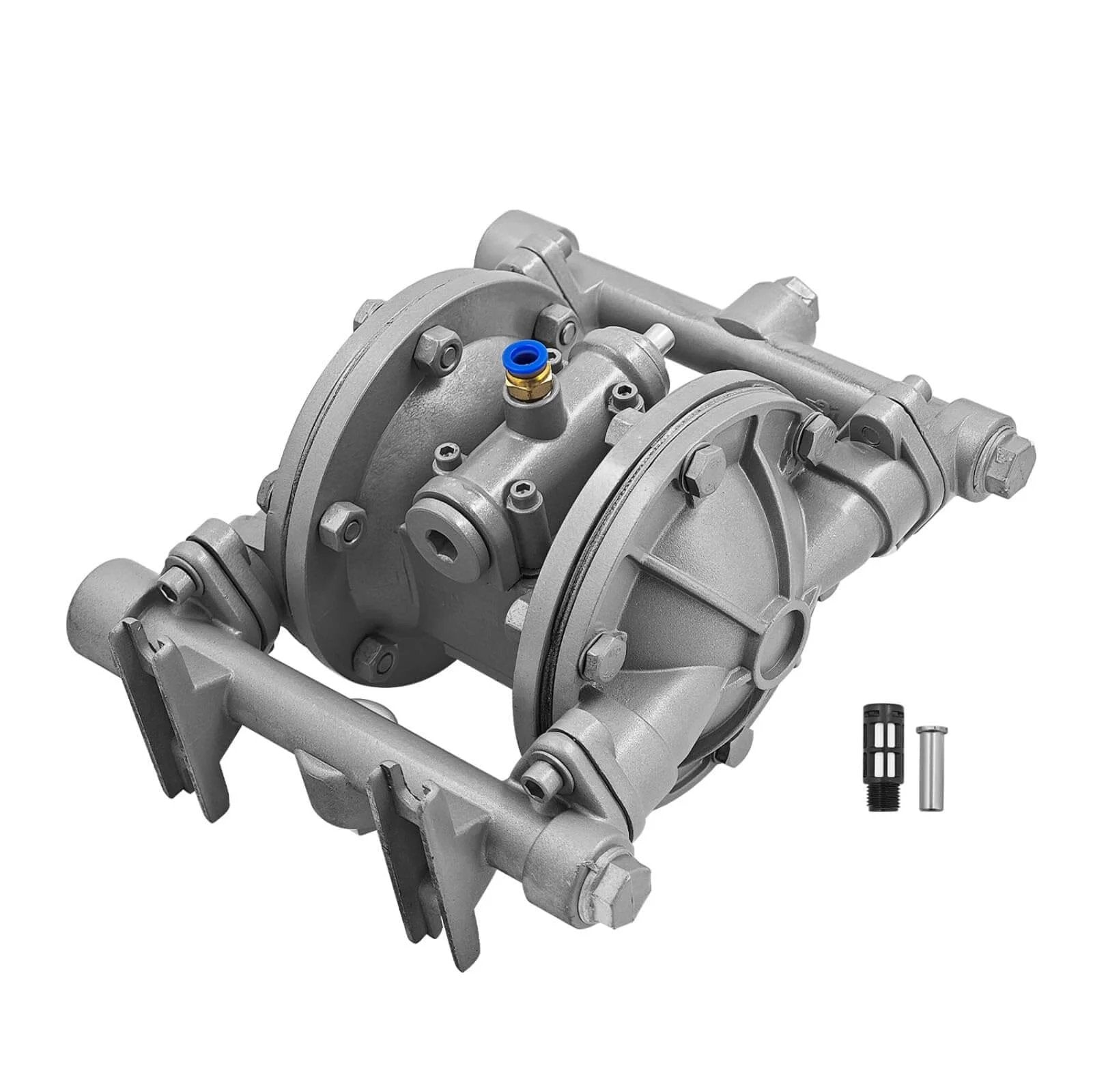Air Operated Double Diaphragm Pump 1/2 inch Inlet/Outlet Max 115PSI Pneumatic Waste Oil Transfer Pump 16 GPM/60 LPM Replace#DP34-001