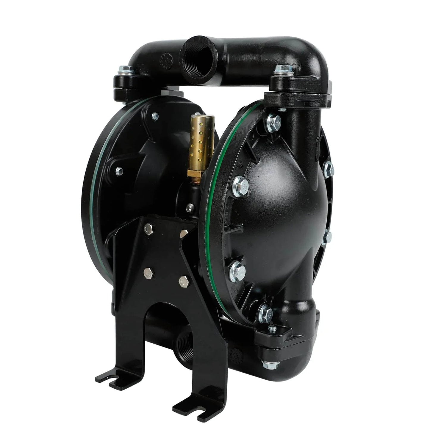 Air-Operated Double Diaphragm Pump, 35 GPM Dual Diaphragm Air Pump Pneumatic Waste Oil Transfer Pump for Chemical, black design