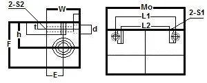 AK10GWUU NB 10mm Double Wide Compact Block Unit Motion Linear Bearing