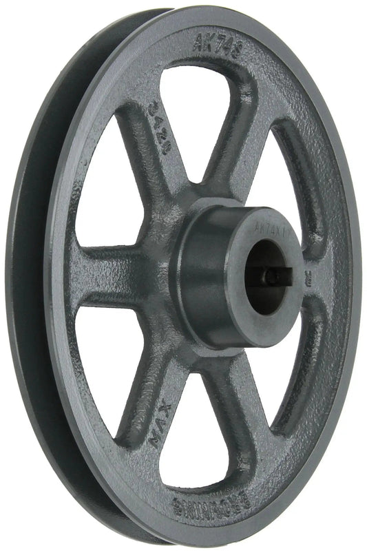 AK74X1 Finished Bore Sheave 1 Inch Bore for 3L A Belt Drive System, durable and precise pulley with one groove for industrial use