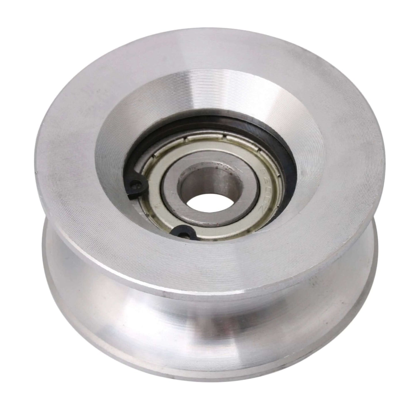 60mm Diameter 25mm High Passive Round Guide Pulley Wheel Made Of Aluminum And Bearing Steel With 10mm Groove Radius Ideal Rail Roller And Wire Guide For Steel Wire Rope Idler Wheel Load Capacity 199kg