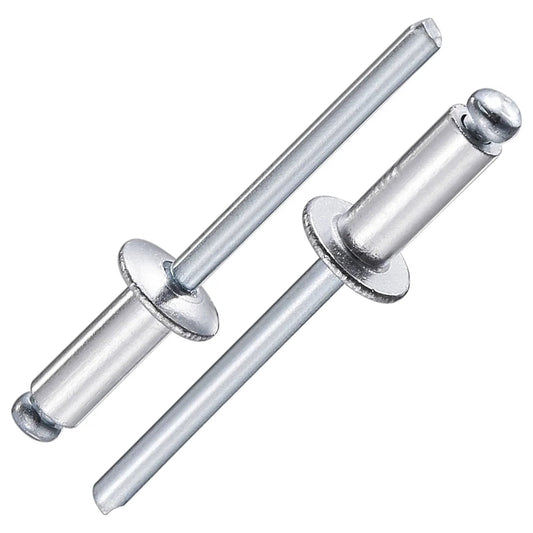 250 Pack Aluminum Blind Rivets Three Sixteenths By One Half Inch With Aluminum Grip And Steel Mandrel