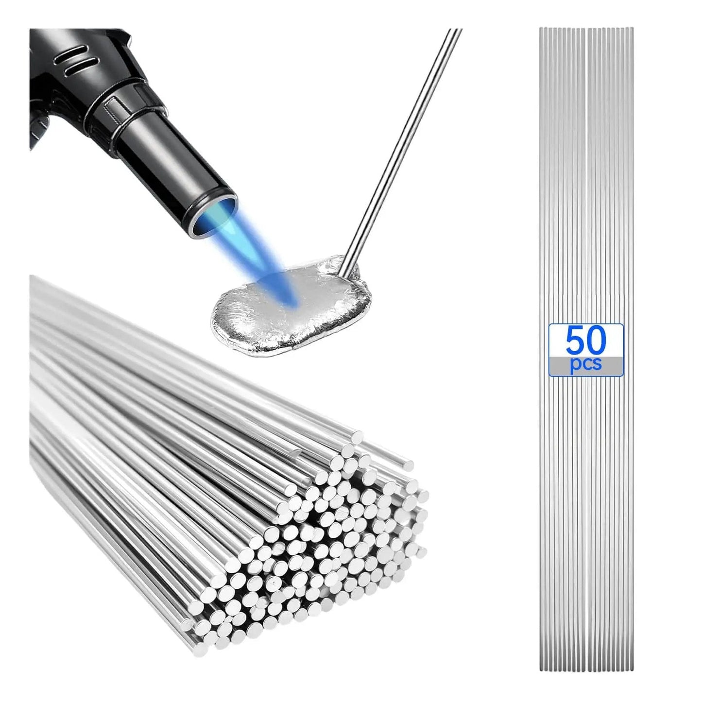 Aluminum Brazing Rods 50 Pack Low Melt Aluminum Welding Rods 716 To 752 Degrees Fahrenheit Flux Core No Flux Required
