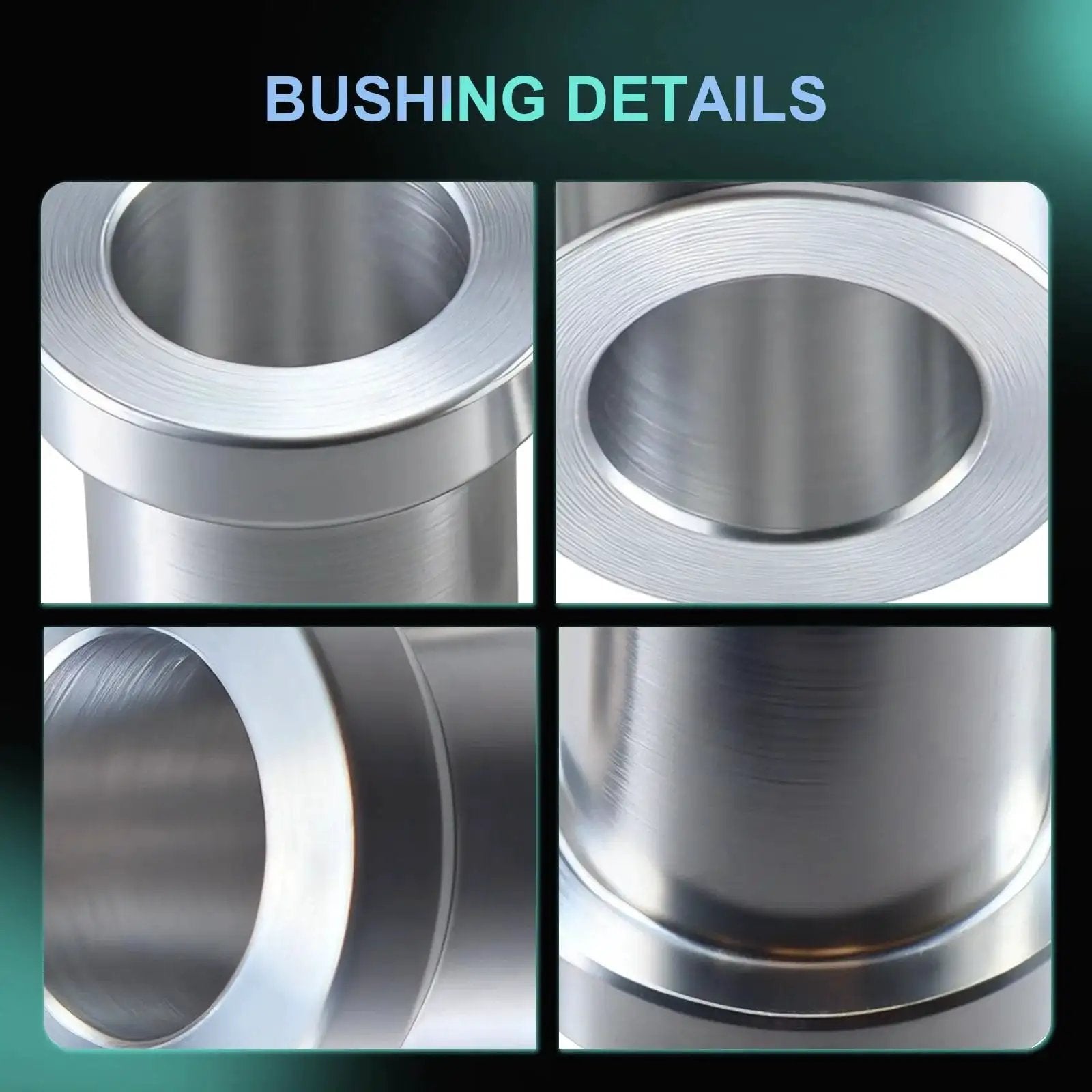 Detailed view of Two Pack Five Eighths Inch To 12mm Adapter Sleeve Bearing Reducer Bushing For Mini Bike Axle Aluminum Alloy CNC Machined