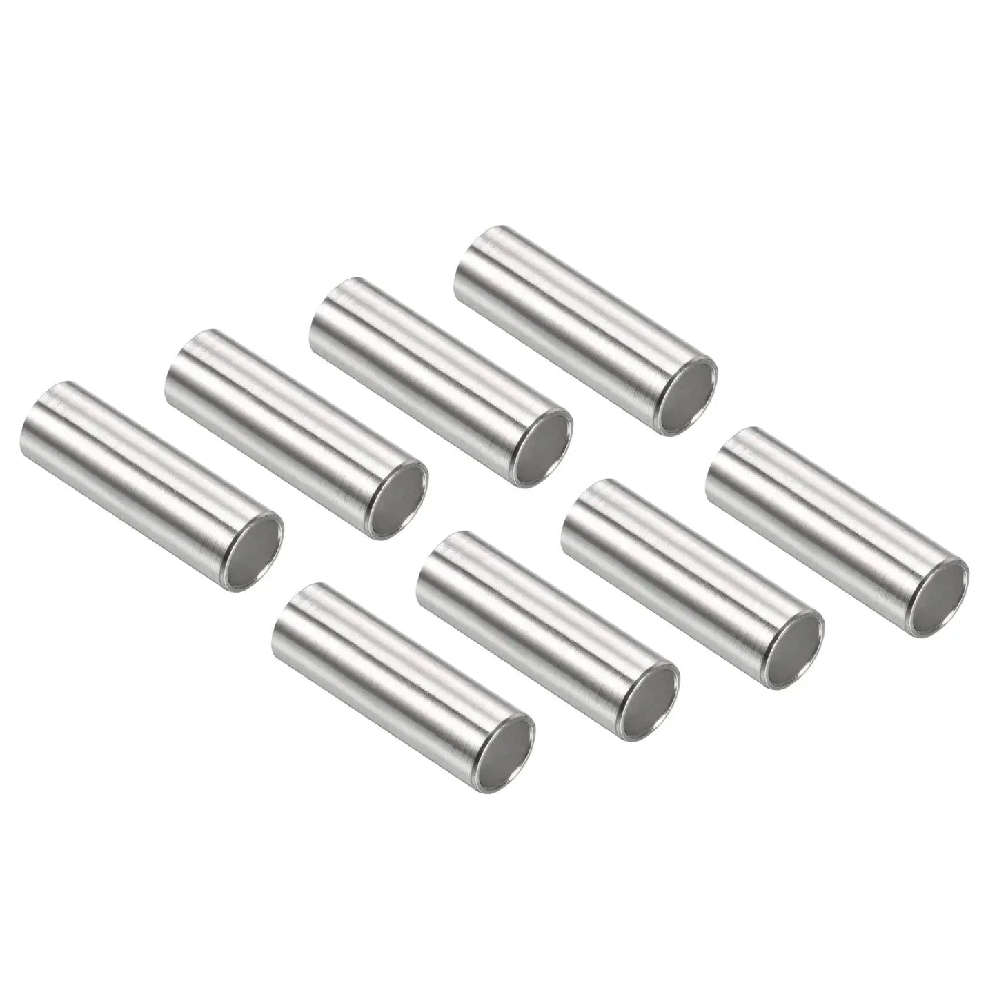 Inline Skate Axle Bearing Spacers Kit, 8 Pack, Aluminum 6mm Axle Spacers 24mm Long, Silver, High Strength Wear Resistant Hardware for Roller Skates
