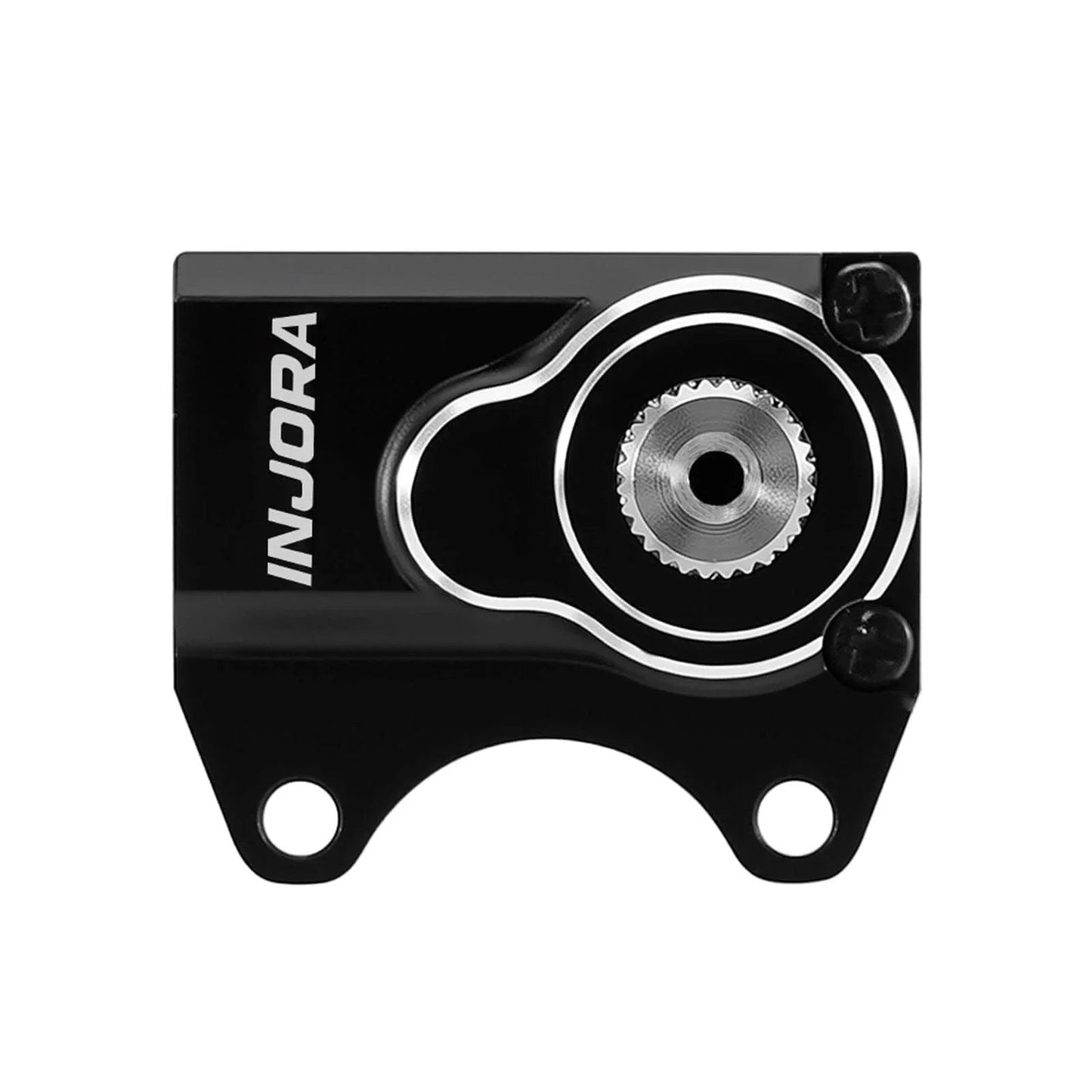 Front view of Aluminum N30 Nano Servo with Servo Saver for 1/30 Axial SCX30 showing CNC aluminum case and metal gears