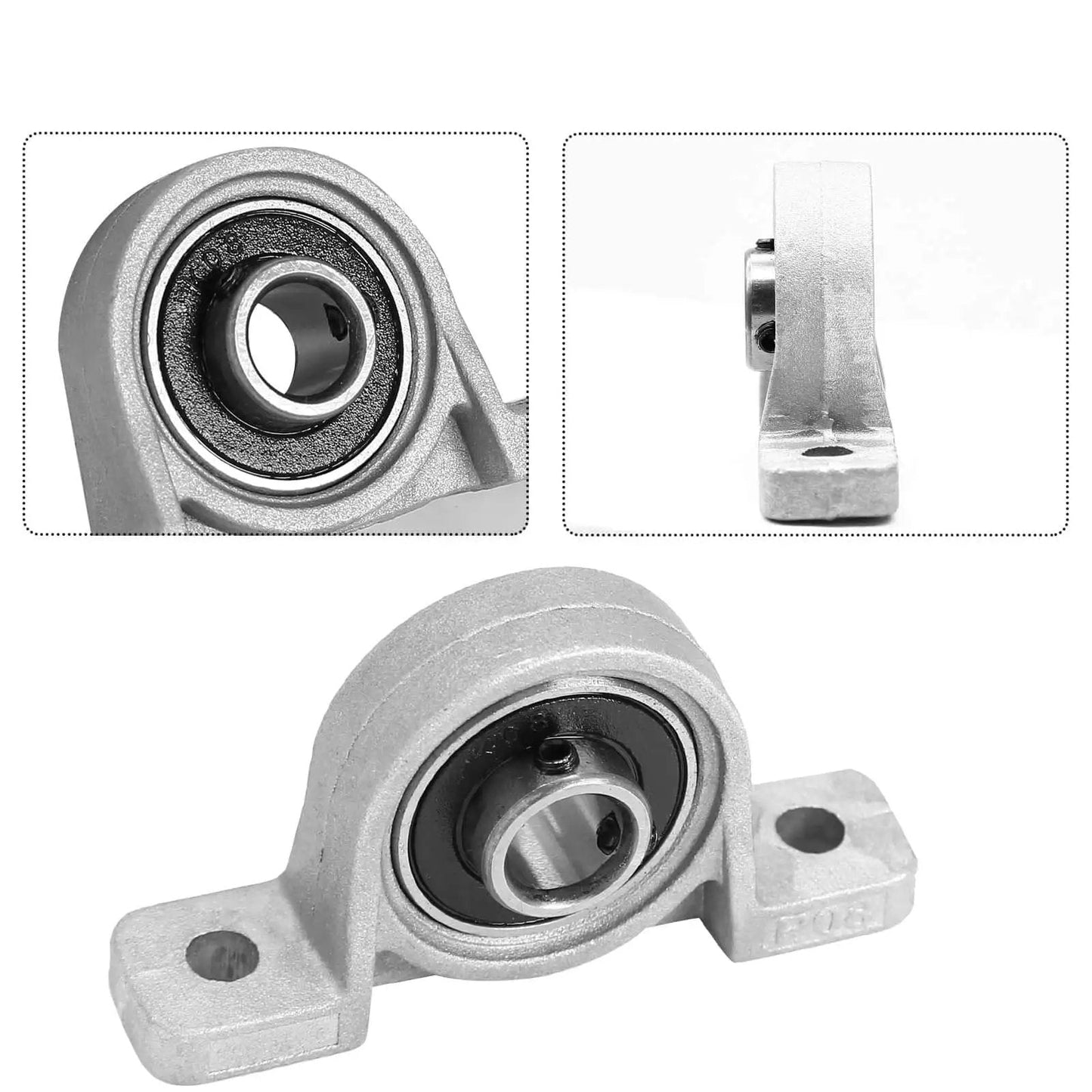 Pillow Block Bearing KP08 Self Aligning Aluminum 8mm Bore Flange Mounted Bearing Pack Of 4 For Machines with 55mm Length View
