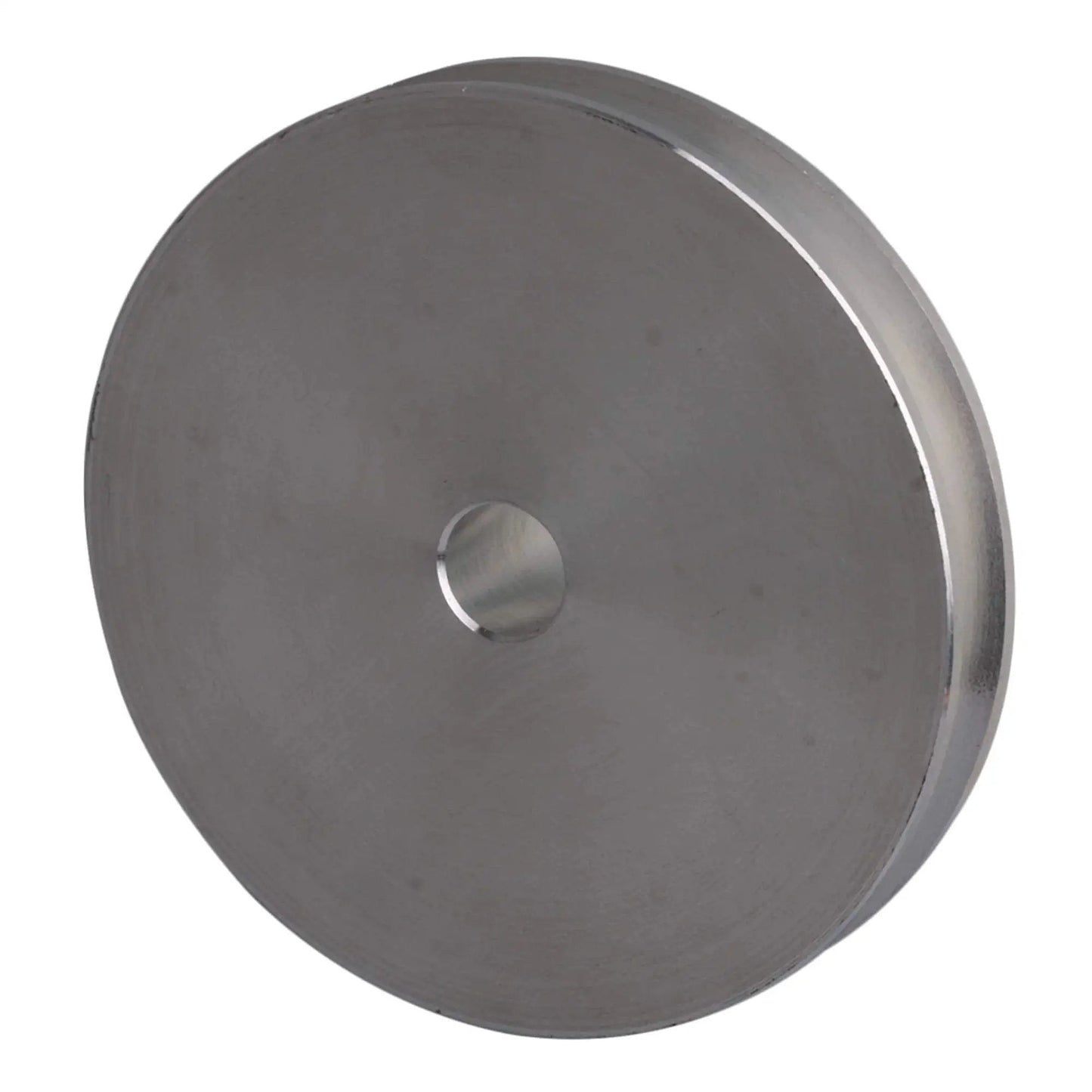 Durable aluminum single groove pulley designed for compact drilling and milling setups; 58mm diameter, 16mm thick, 8mm bore