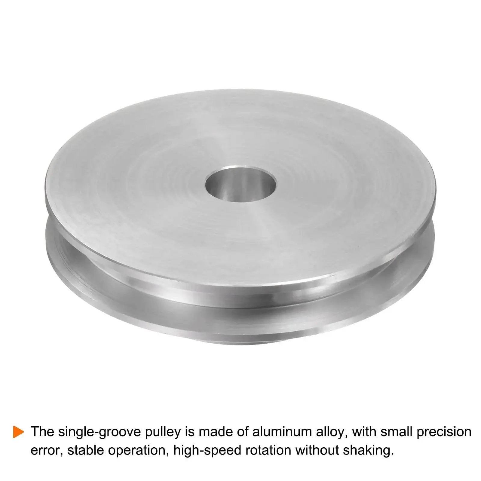 Lightweight 8mm bore aluminum single groove pulley with 60mm outer diameter, designed for 6mm PU belt drives; precision machined.