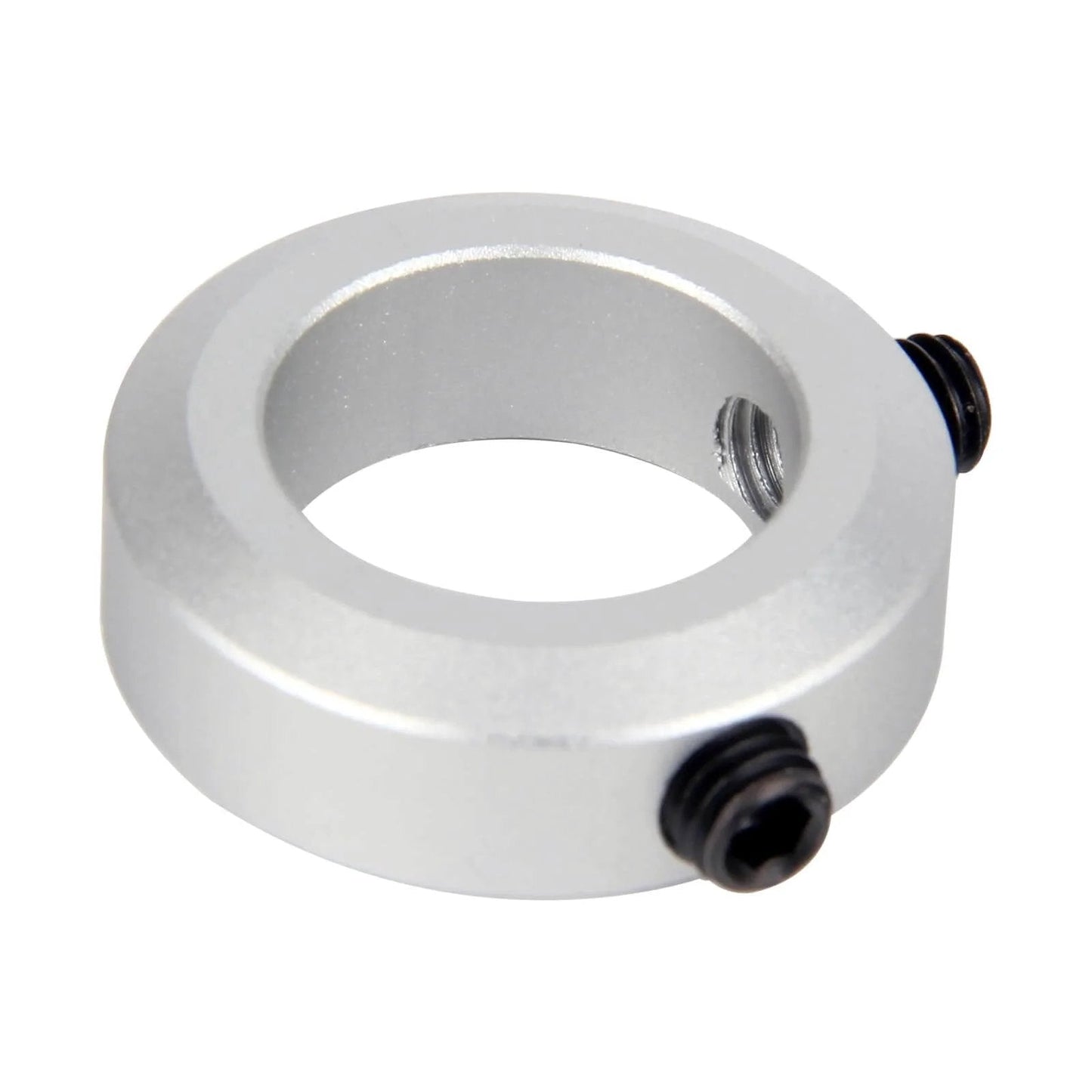 Front view of single collar from (4-Pack) 22mm Bore Shaft Collars, Aluminum Alloy Screw Style Clamping Collars, 35mm Outer Diameter, 10mm Width