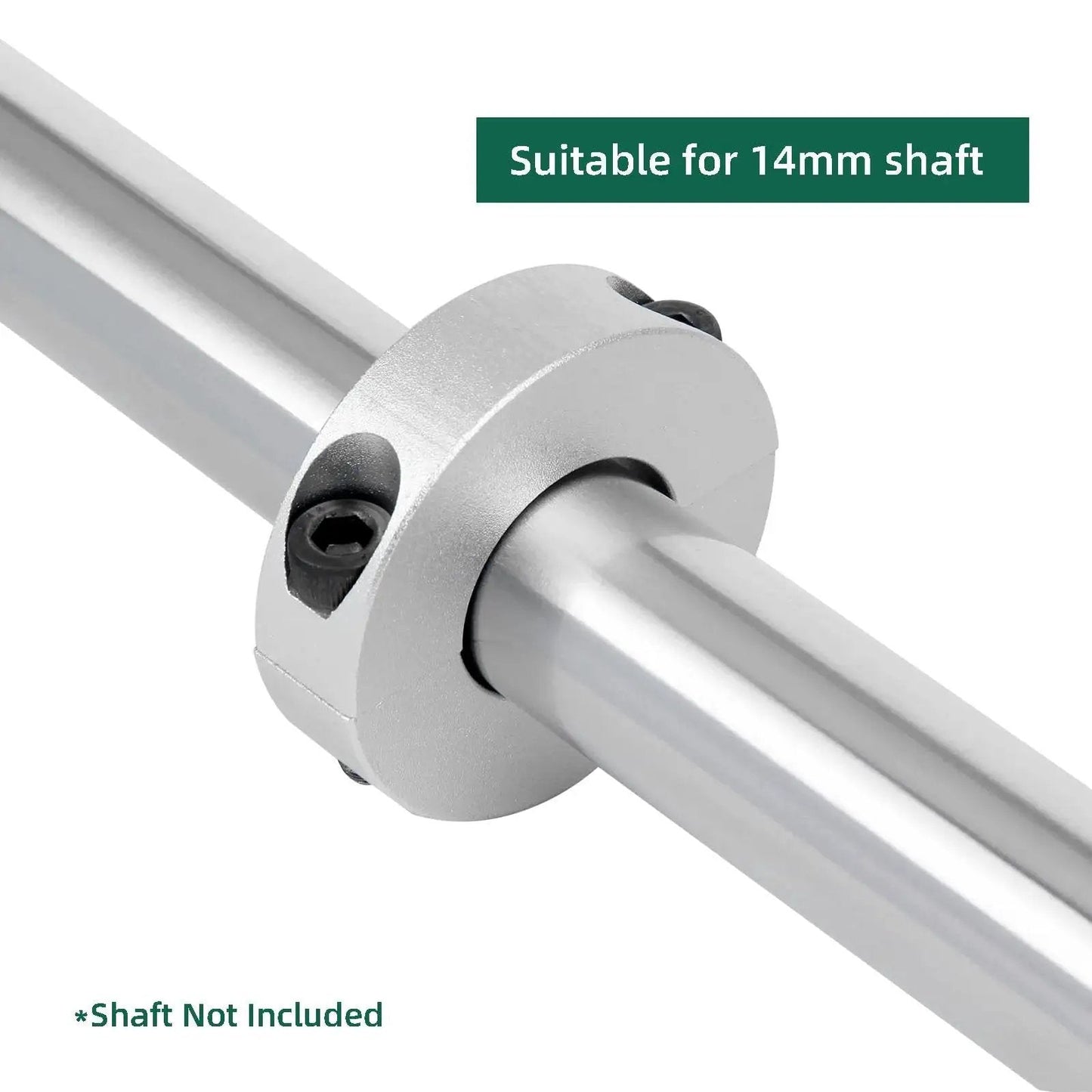 Pack Of Four Split Shaft Collar Bore 14mm Aluminum Alloy Two Halves Clamping Collar For Shaft With 35mm Outer Diameter Installed View