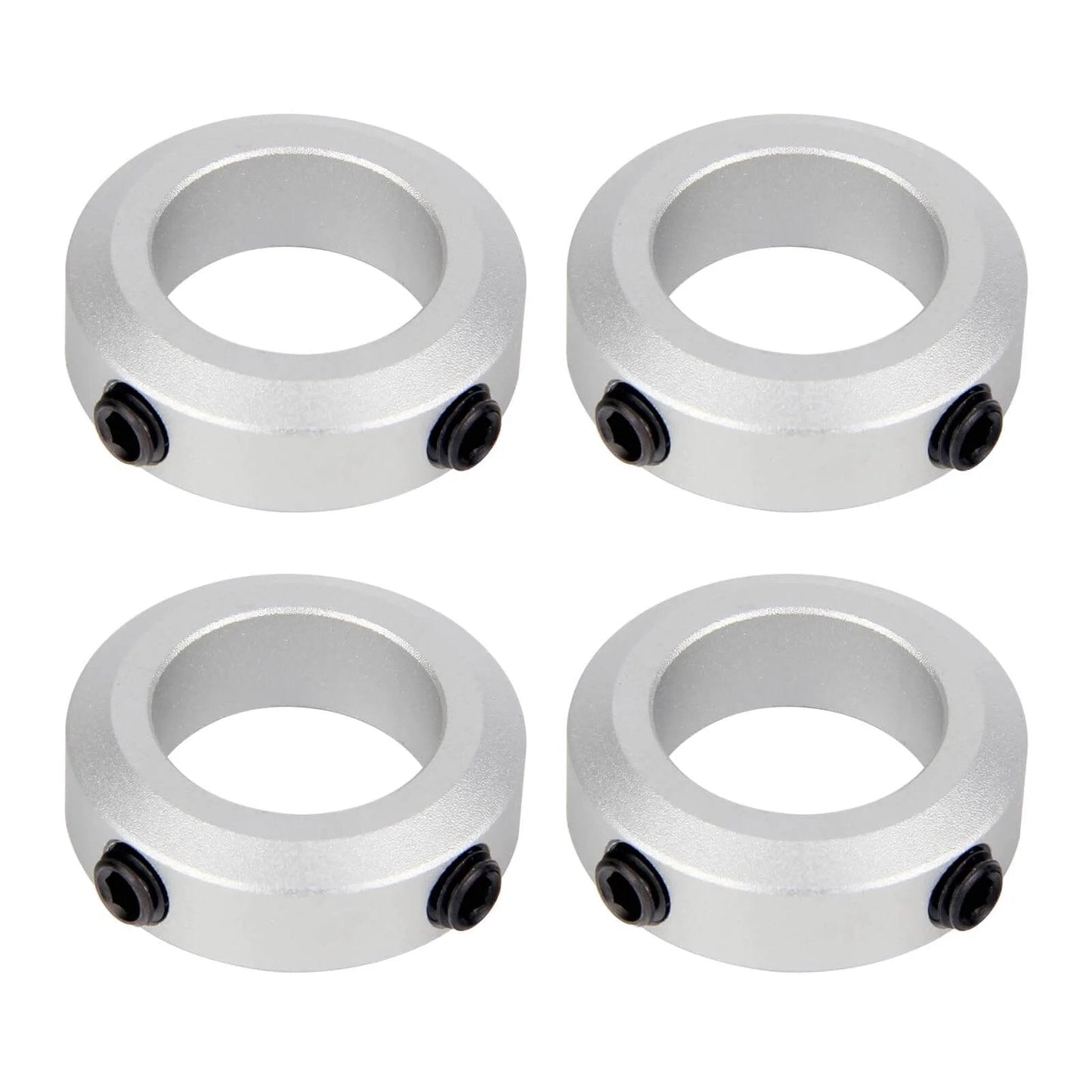 4-Pack 22mm Bore Shaft Collars, Aluminum Alloy Screw Style Clamping Collars, 35mm Outer Diameter, 10mm Width for CNC Machines