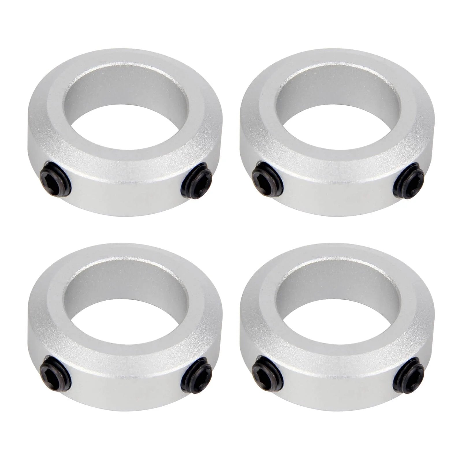 4-Pack 22mm Bore Shaft Collars, Aluminum Alloy Screw Style Clamping Collars, 35mm Outer Diameter, 10mm Width for CNC Machines