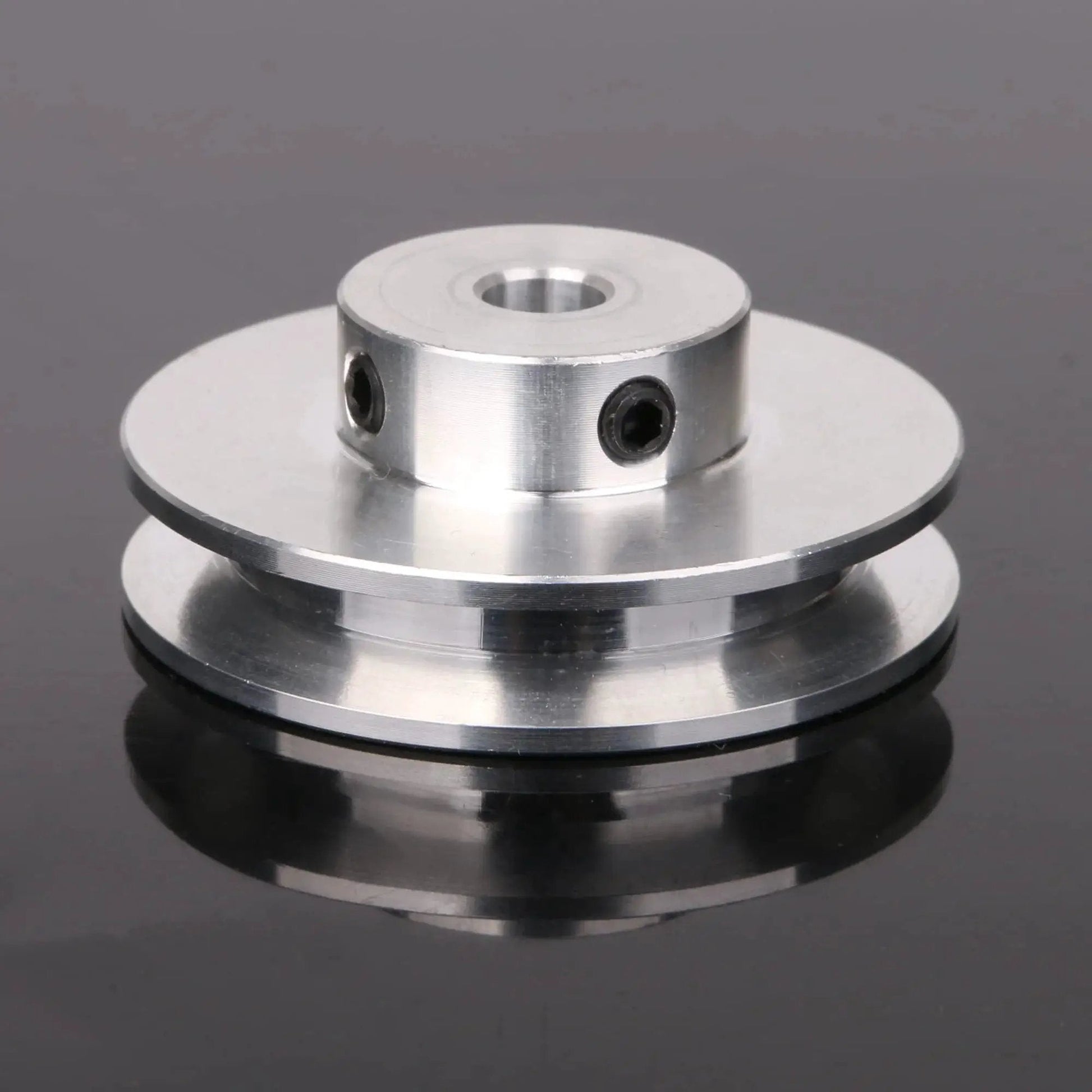 Aluminum Single Groove Pulley 41x16x6mm With 6mm Bore For 3 To 5mm PU Round Belts ideal for DIY drilling machines and small milling rigs
