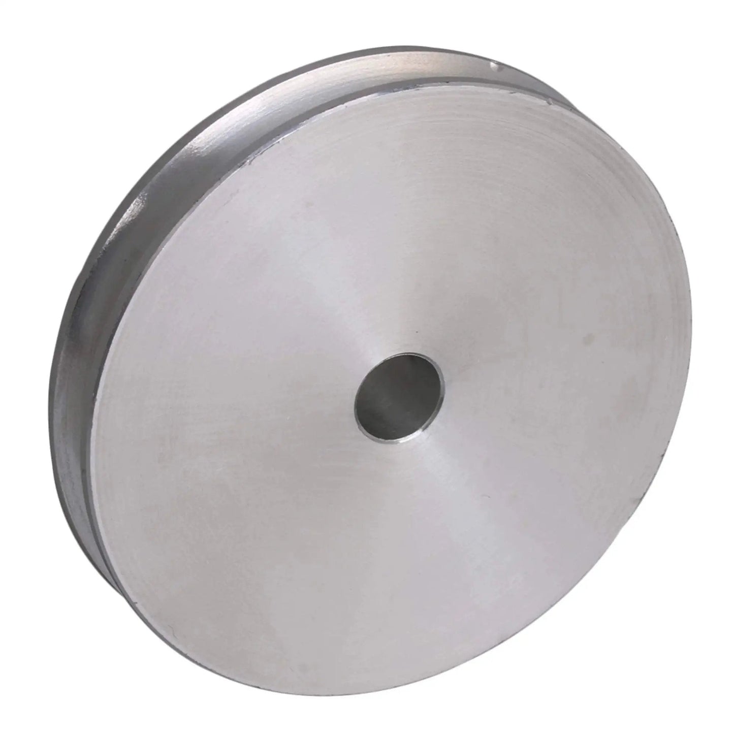 Durable aluminum single groove pulley designed for compact drilling and milling setups; 58mm diameter, 16mm thick, 8mm bore fits 3–5mm PU belt